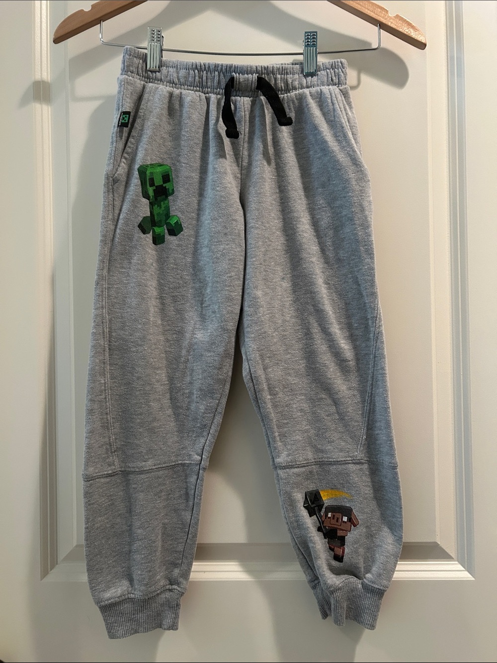 MAD Engine Minecraft Creeper & Piglin graphic PullOn sweatpants joggers size M